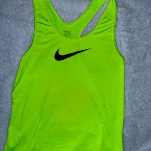 Highlighter colored Nike workout tank, gently used but looks New Size Large